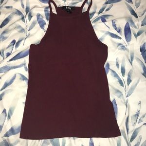 Burgundy tank